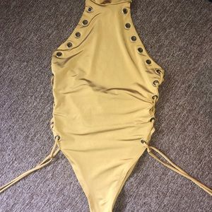 halter neck body suit